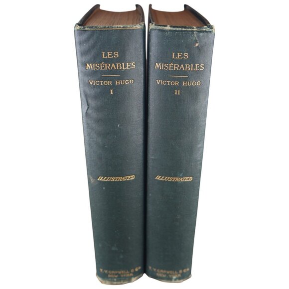Les Misérables – Victor Hugo (2-Vol Illustrated Hapgood Trans.) Crowell 1887